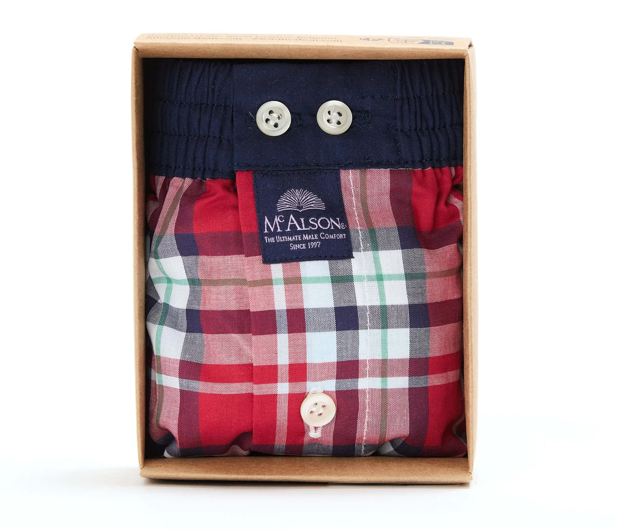 McAlson Boxer Madras Rosso/Blu