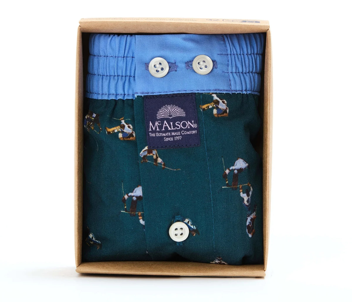 McAlson Boxer Madras Hockey Blu