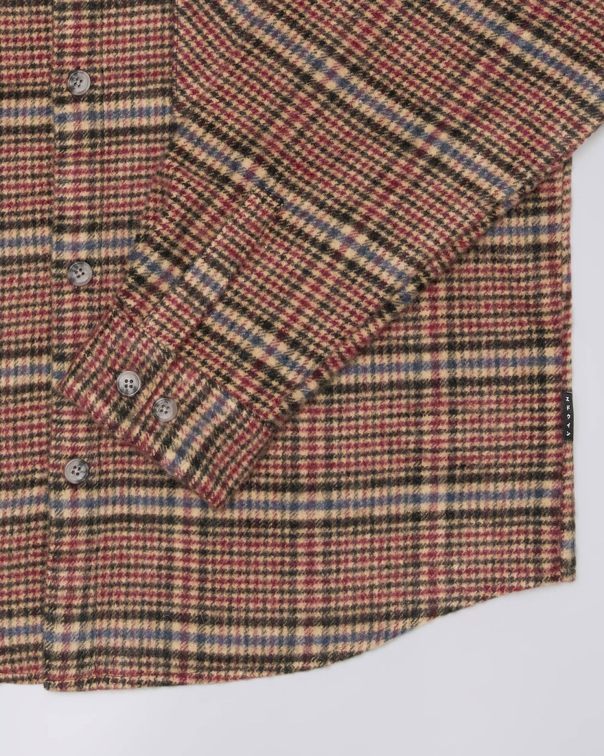 Edwin Julius Shirt Burgundy/Blue