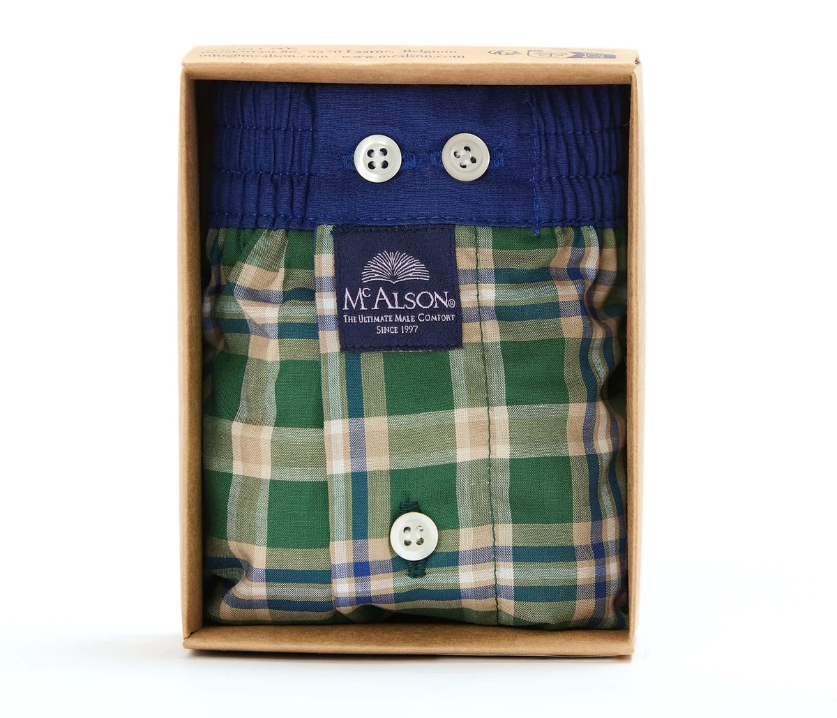 McAlson Boxer Madras Tartan Verde