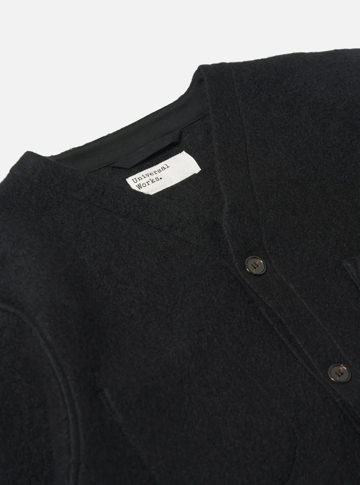 Universal Works Cardigan Wool Fleece Black