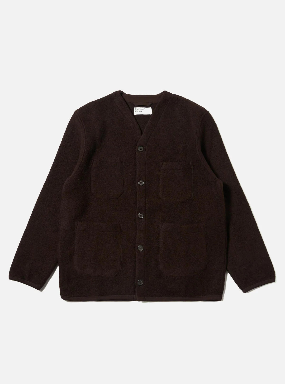 Universal Works Cardigan Wool Fleece Brown
