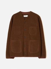 Universal Works Wool Fleece Cardigan Cacao
