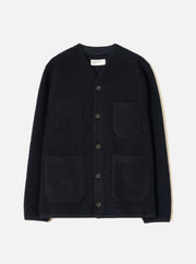 Universal Works Wool Fleece Cardigan Navy