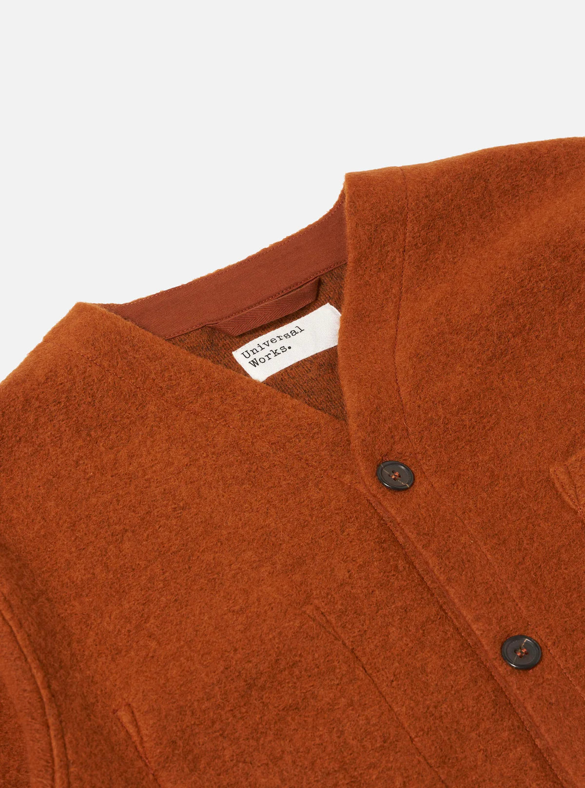 Universal Works Cardigan Wool Fleece Rust