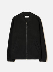 Universal Works Wool Fleece Zip Bomber Black