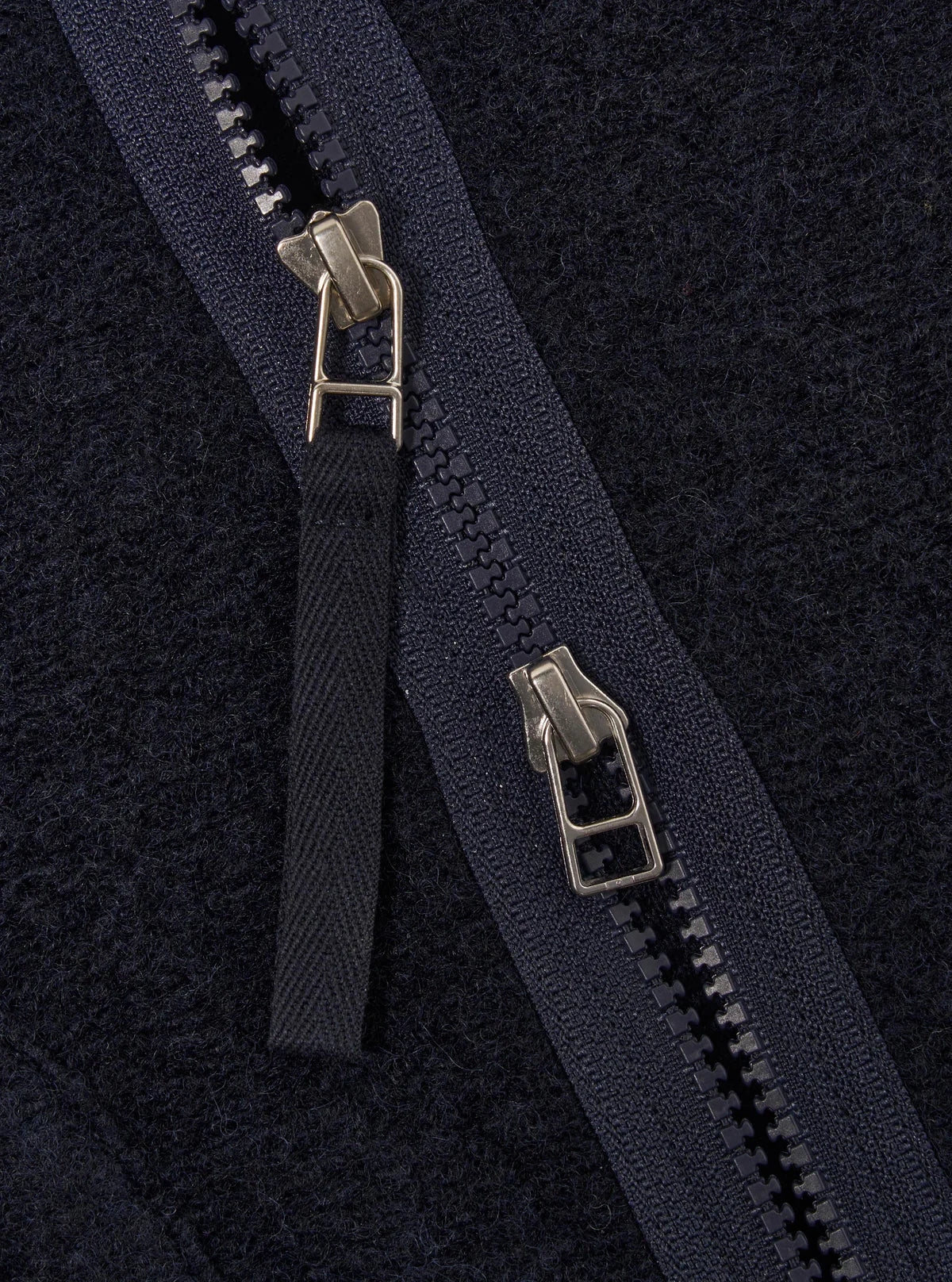 Universal Works Zip Liner Wool Fleece Jacket Navy