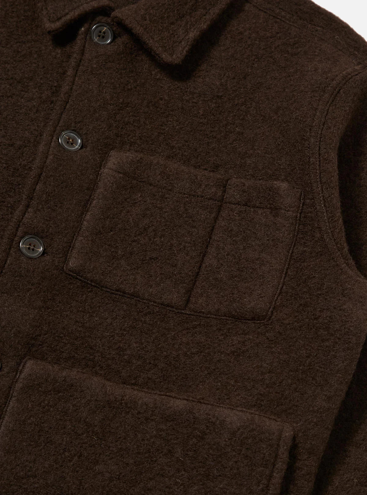 Universal Works Uniform Wool Fleece Jacket Brown