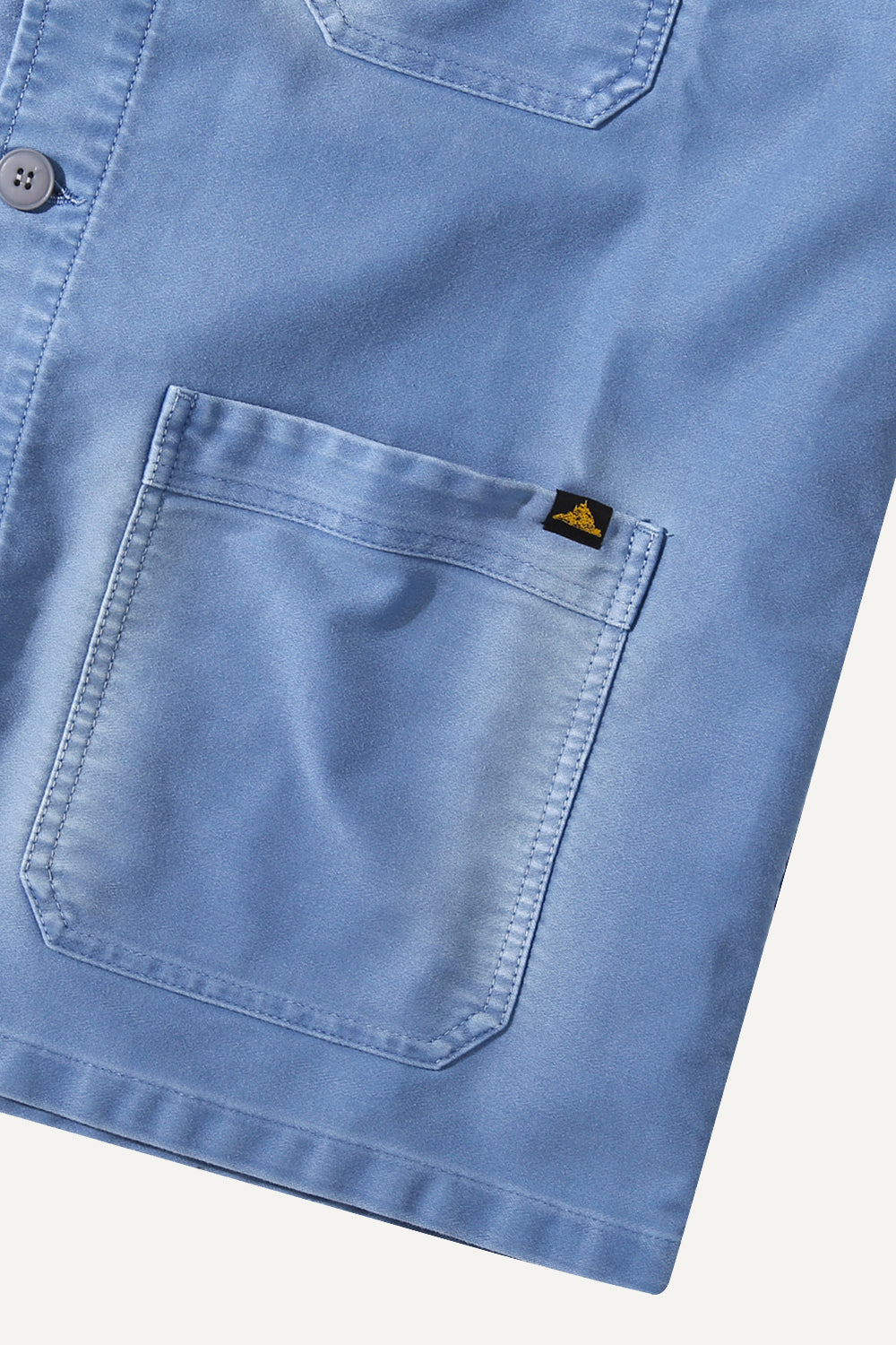 Le Mont St. Michel Moleskine Vintage Washed Work Jacket Blue
