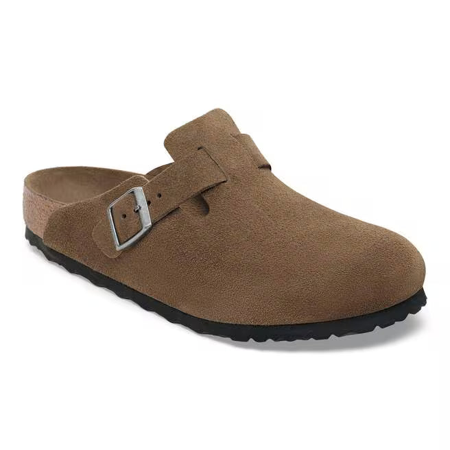Birkenstock Boston SFB Suede Leather Dark Tea