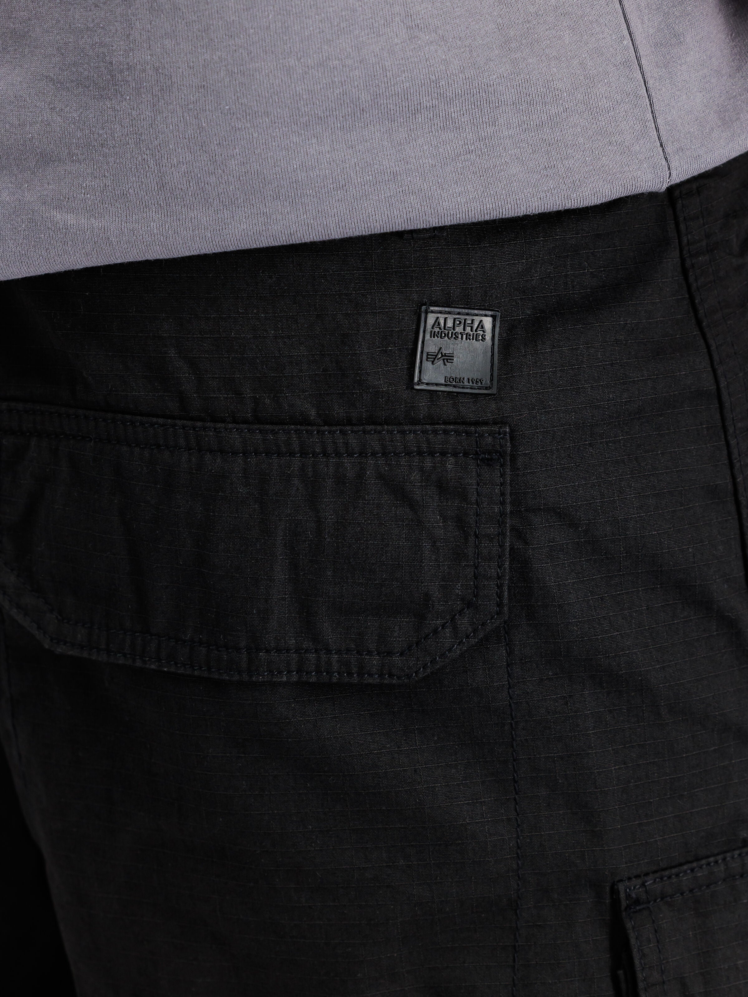 Alpha Industries Ripstop Patchwork Pant Black