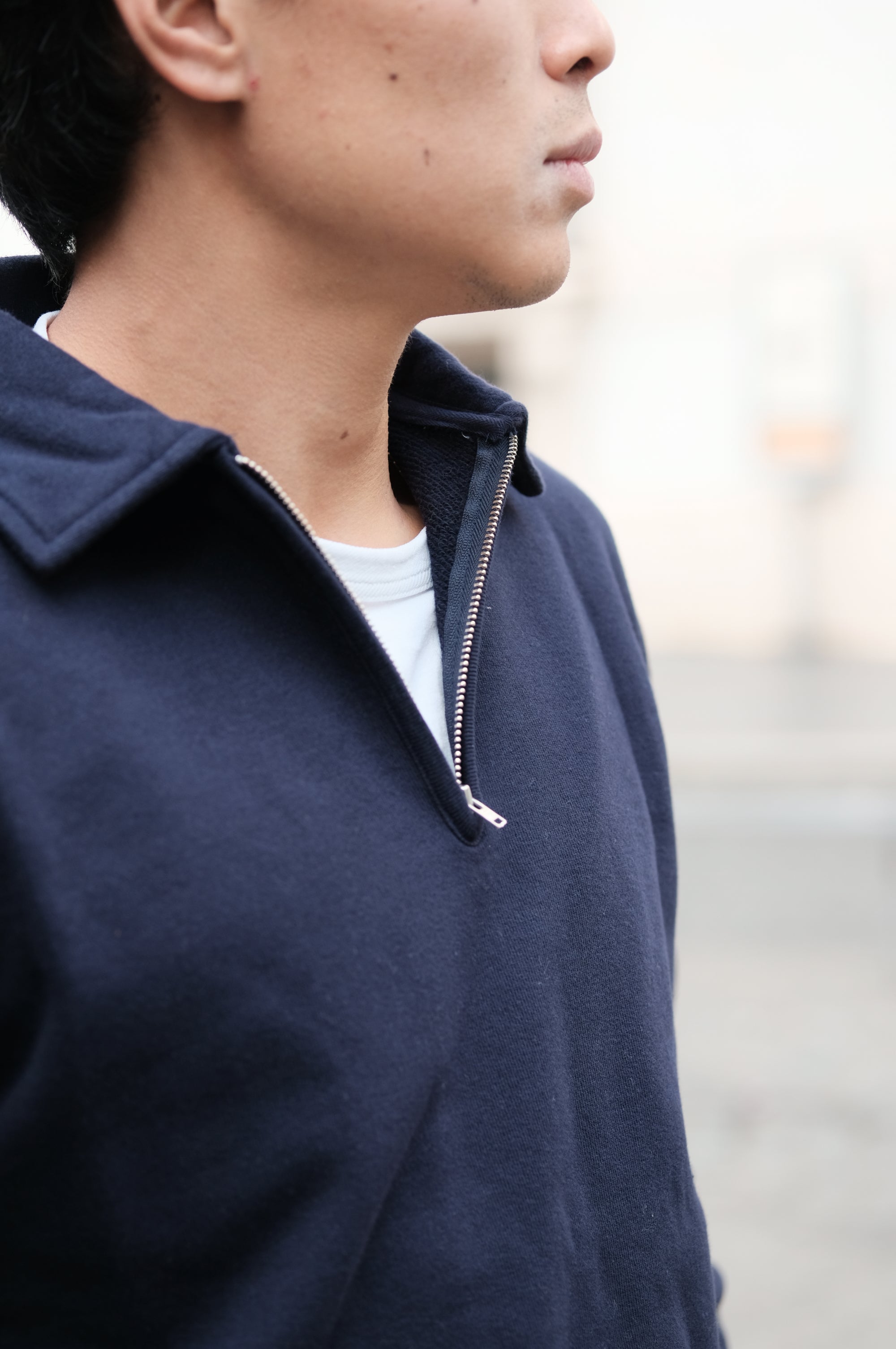 Felco NYC Half Zip Collar Sweat French Terry PG Navy