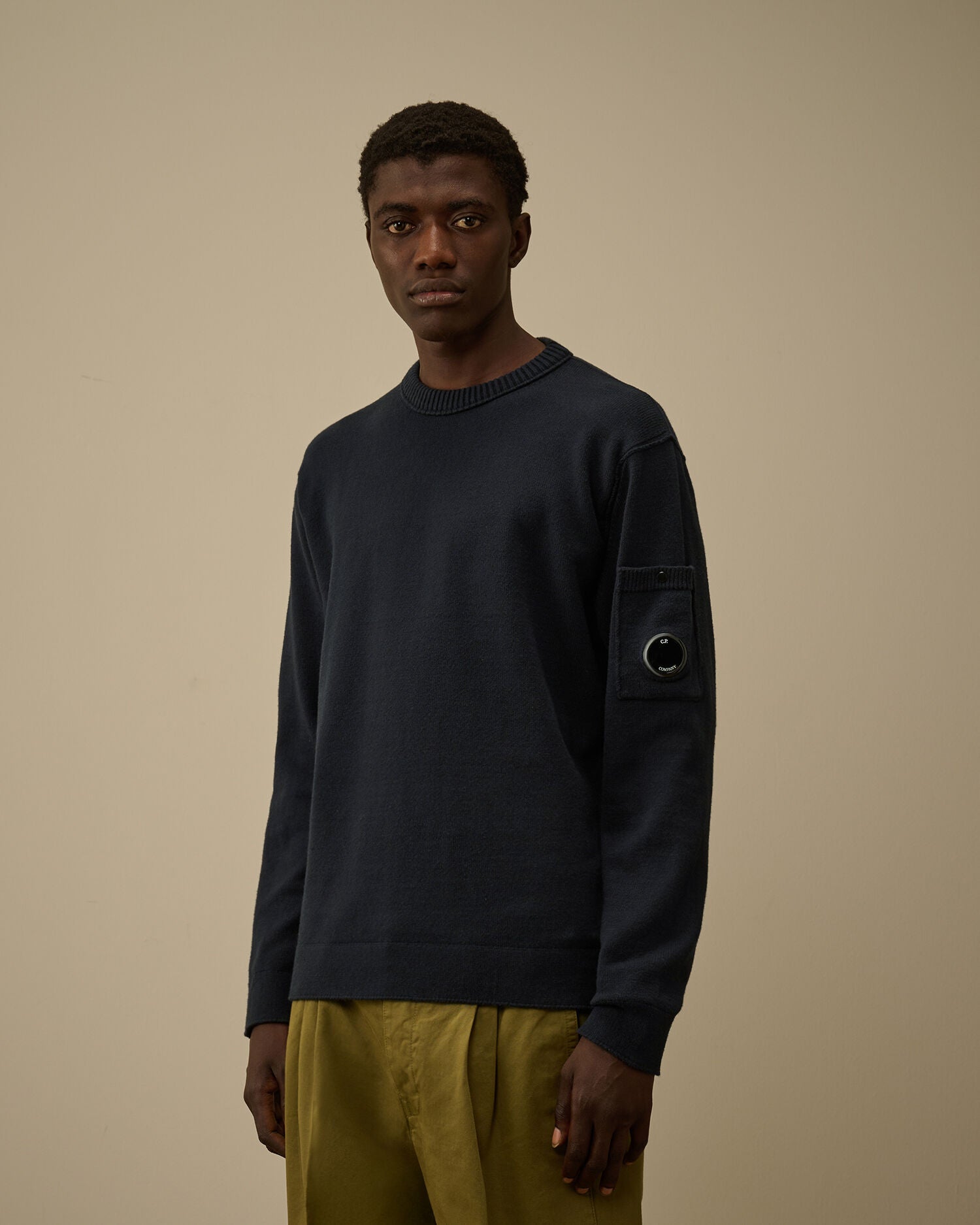 C.P.Company Crewneck Soft Cotton Total Eclipse