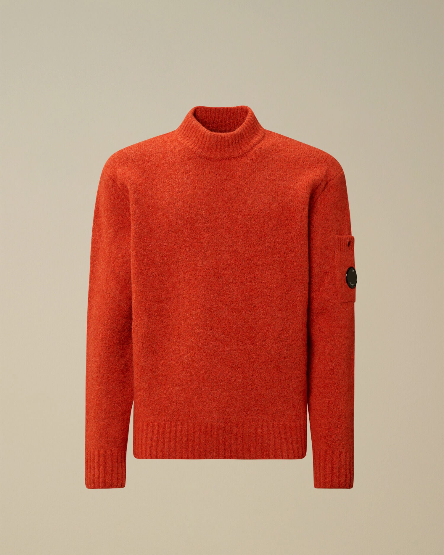 C.P. Company  Mockneck Wool Merino Sweater Russet Orange