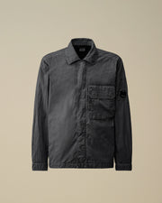 C.P. Company 50 Fili Wax Overshirt  Midnight Navy