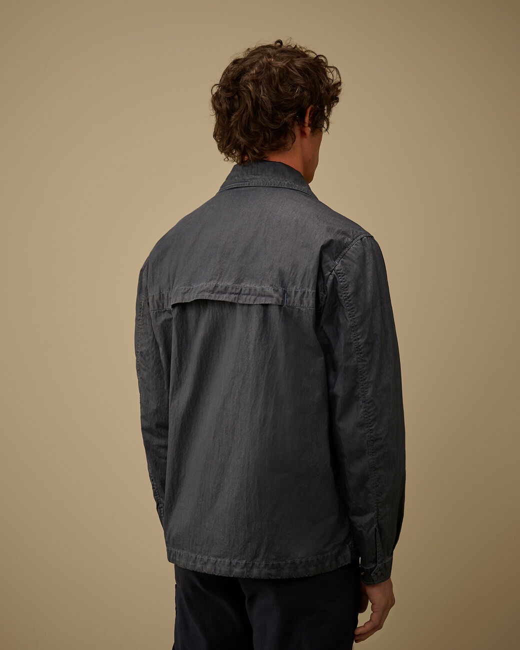 C.P. Company 50 Fili Wax Overshirt  Midnight Navy
