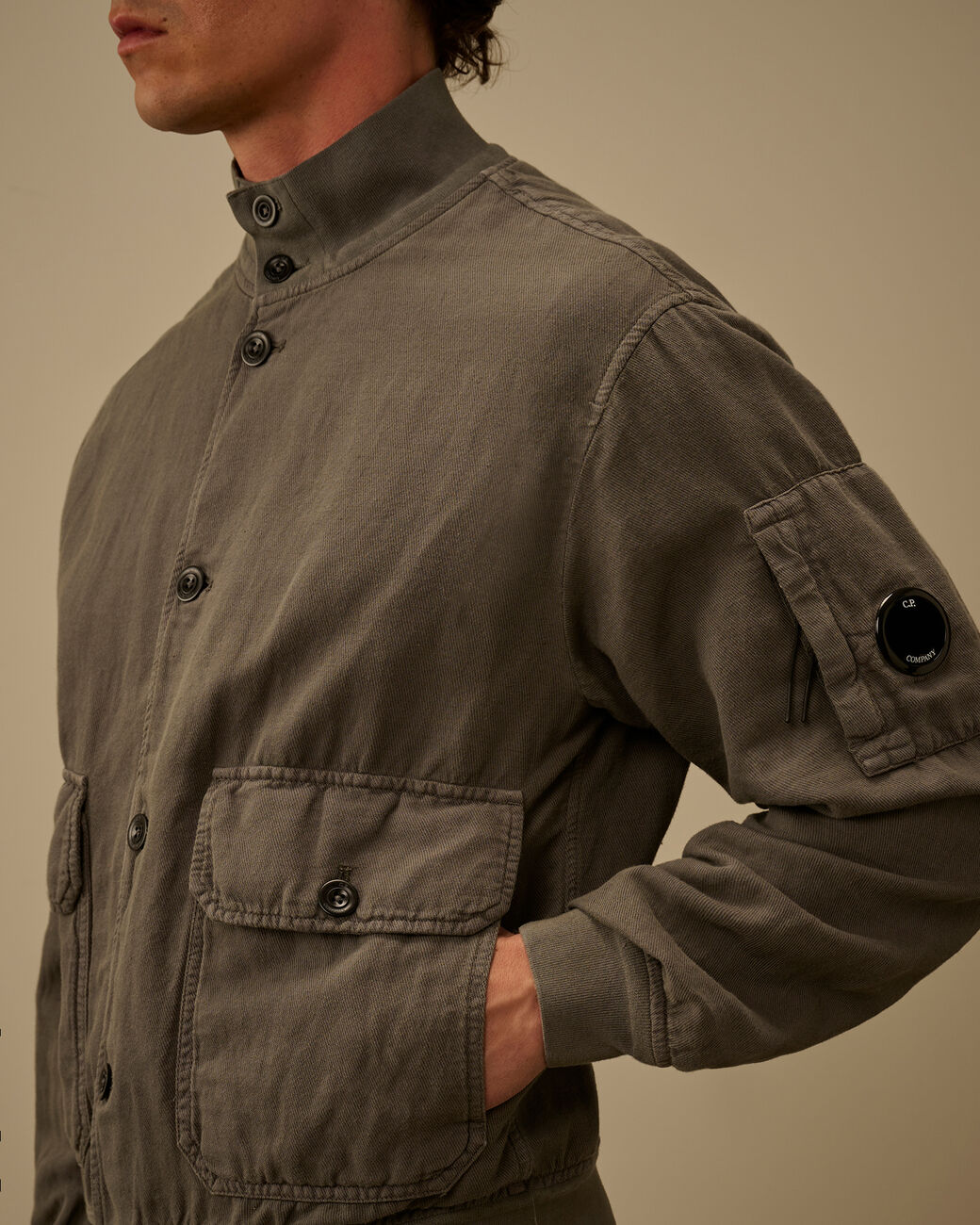 C.P. Company Medium Jacket Broken Twill Gunmetal Grey