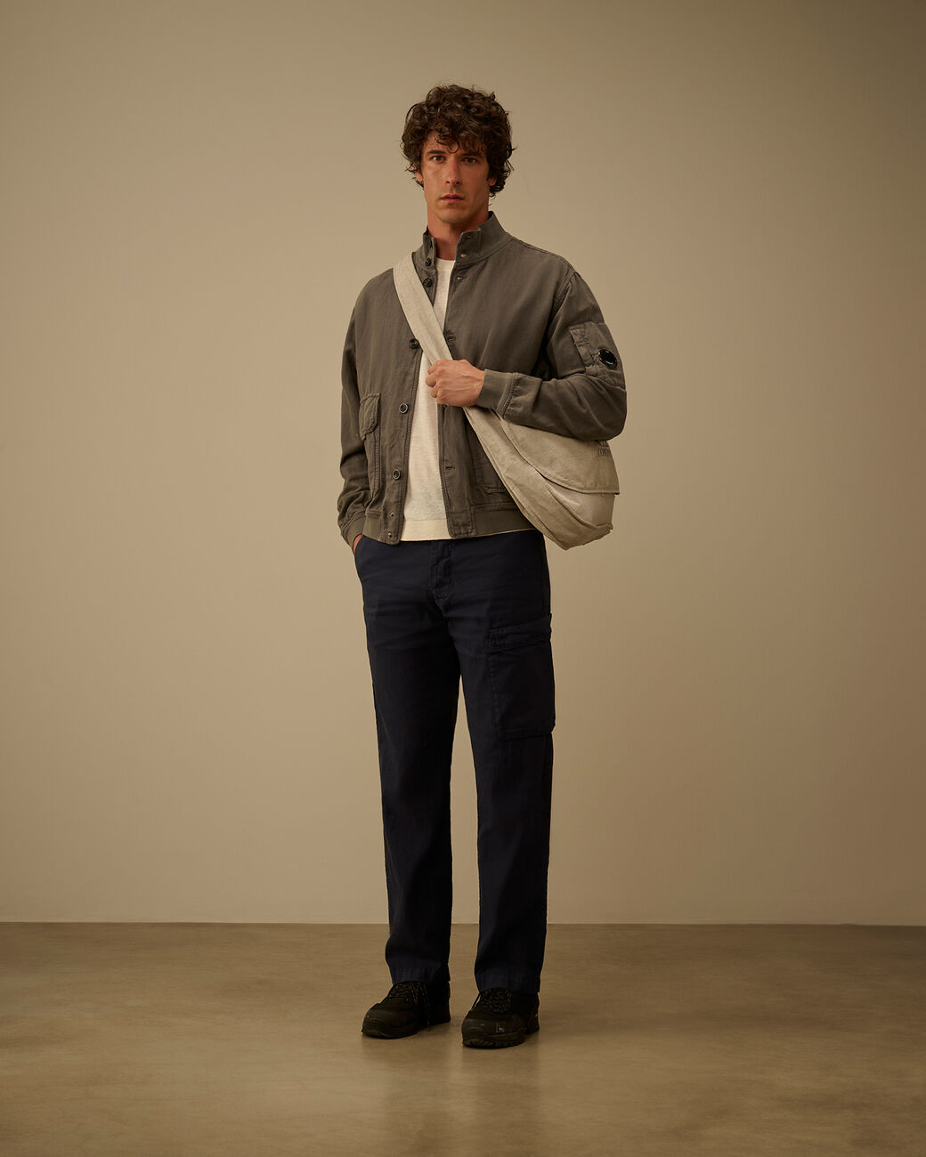 C.P. Company Medium Jacket Broken Twill Gunmetal Grey
