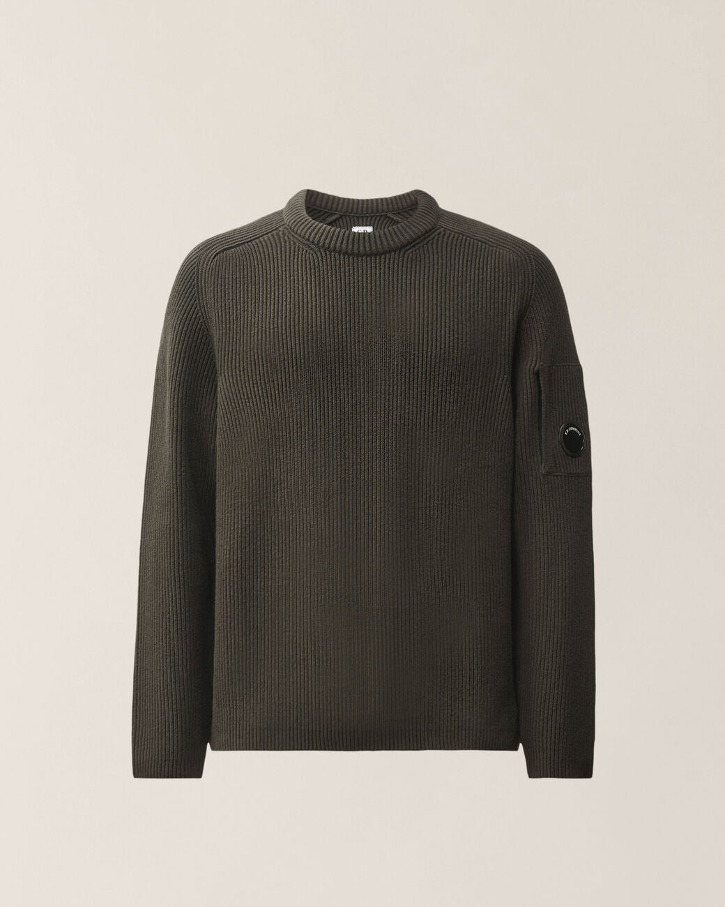 C.P. Company Full Rib Cotton Sweater Raven