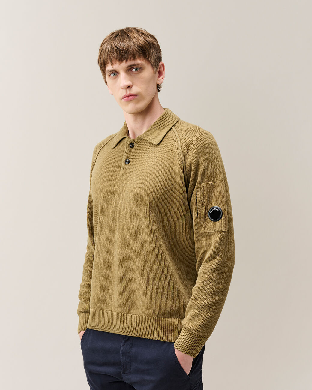 C.P. Company Chenille Cotton Polo Ermine