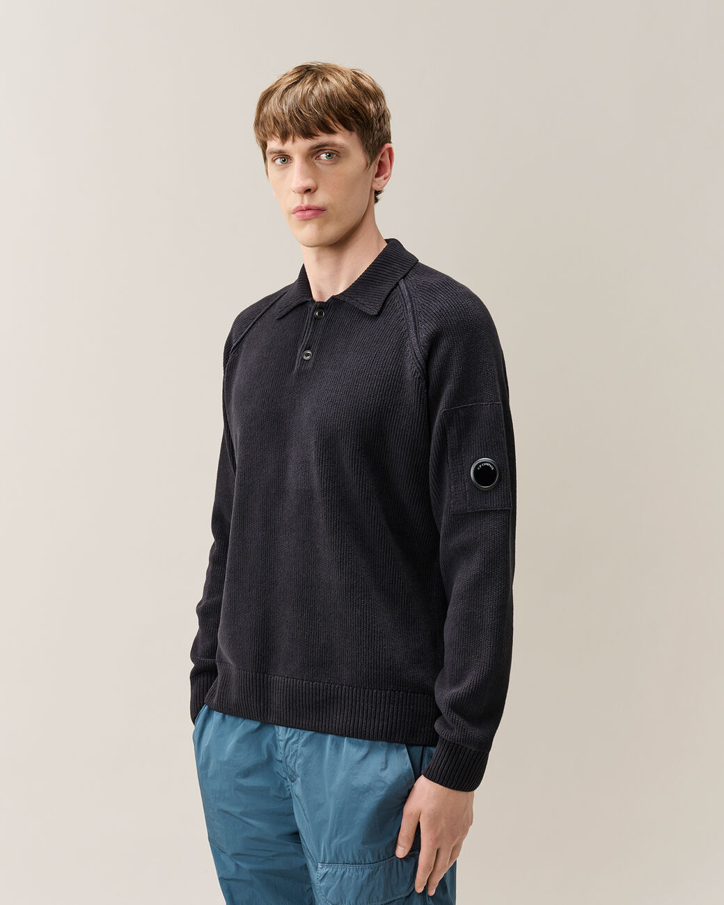 C.P. Company Chenille Cotton Polo Total Eclips