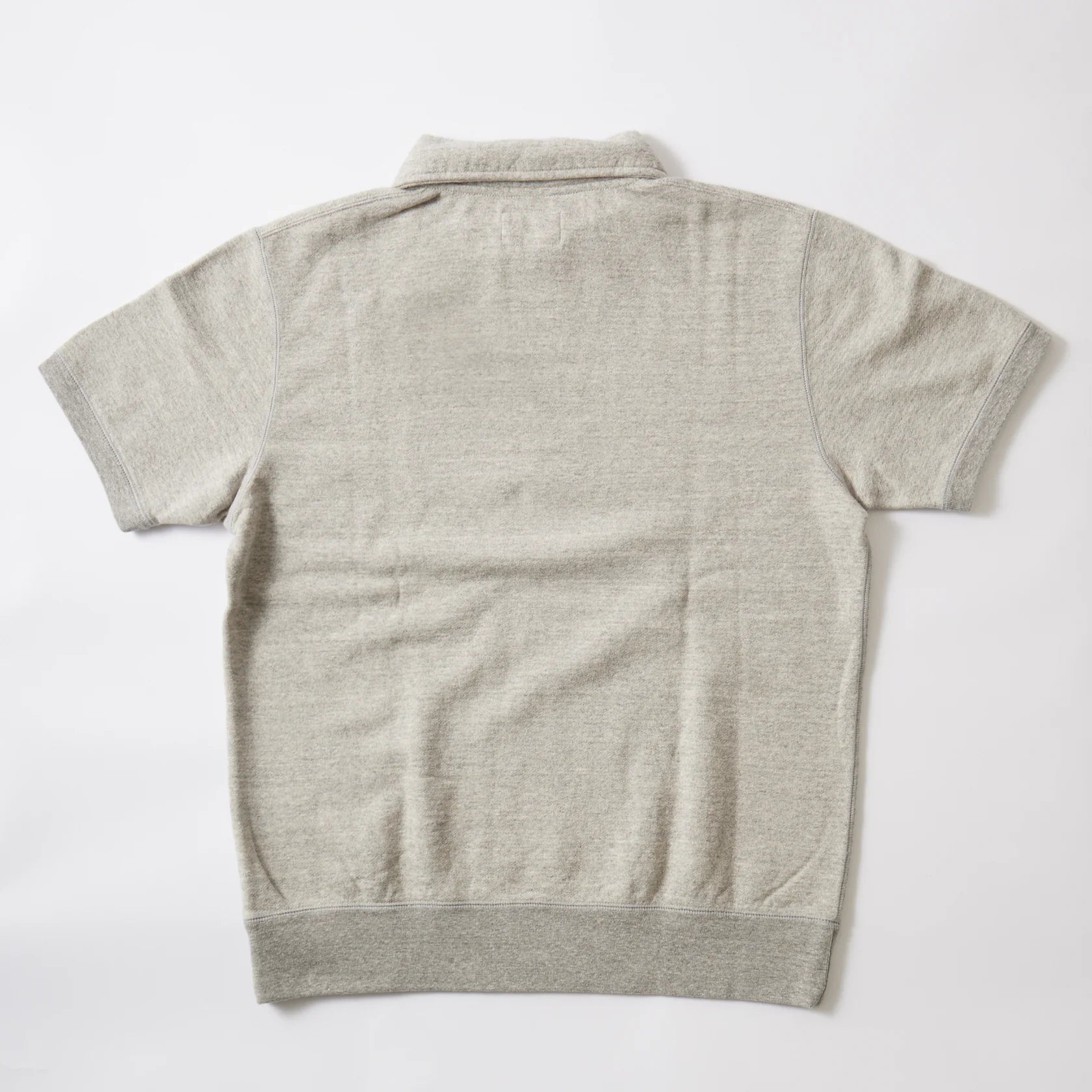 Felco NYC S/S Collared Half Zip Sweat 10oz. Weight French Terry Twisted Grey