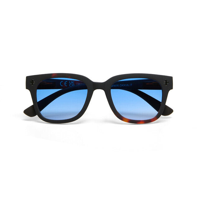 Okkia Occhiale da Sole Giovanni Soft Touch Black Havana/Gradient Blue