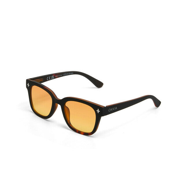Okkia Occhiale da Sole Giovanni Soft Touch Black Havana/Gradient Yellow