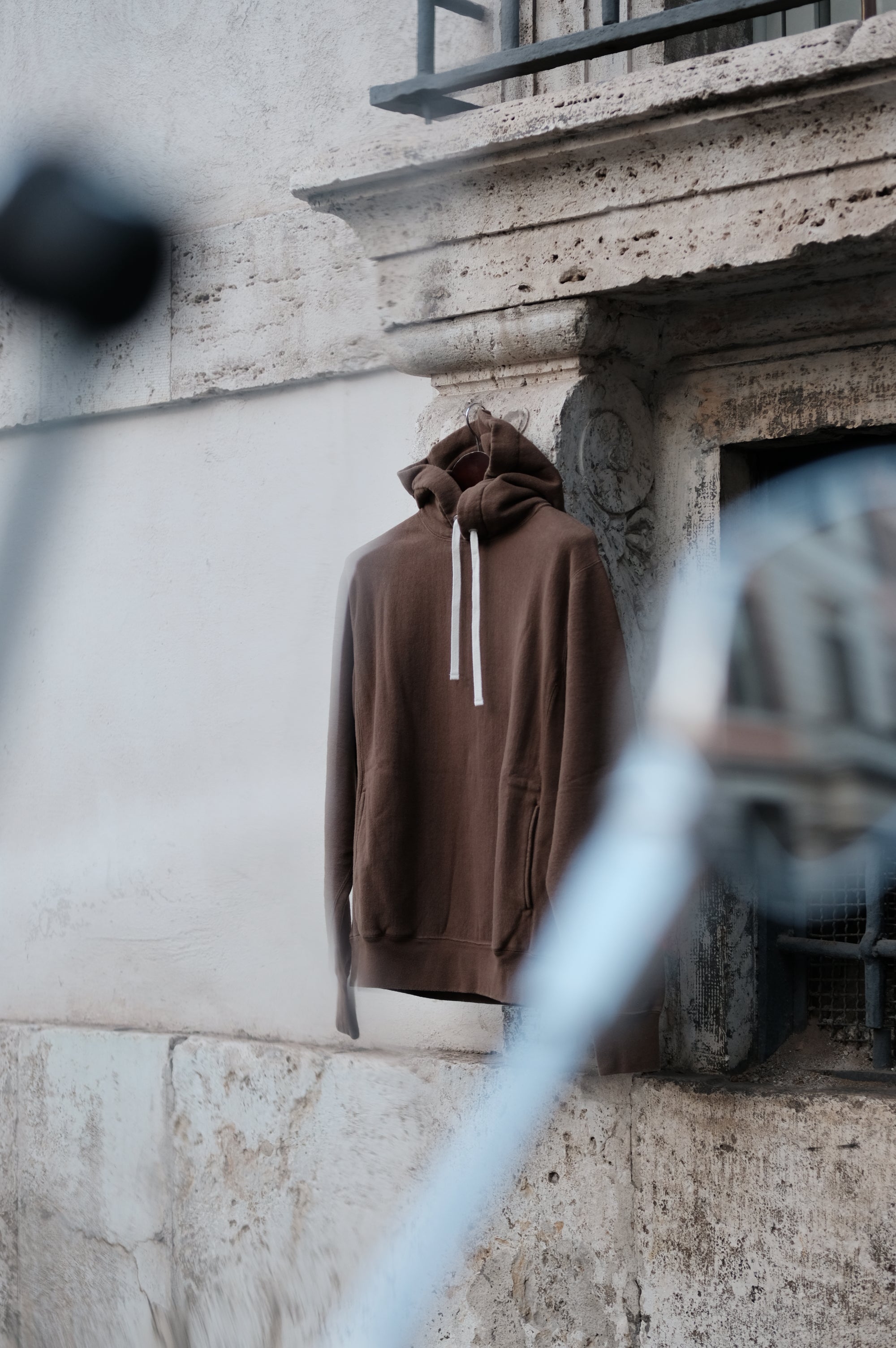 Felco NYC Inverse Weave Hooded 16oz Weight Terry Bw Brown