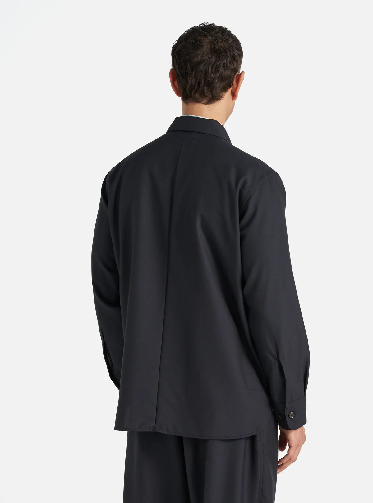 Universal Works Travail Overshirt Tropical Suiting Navy