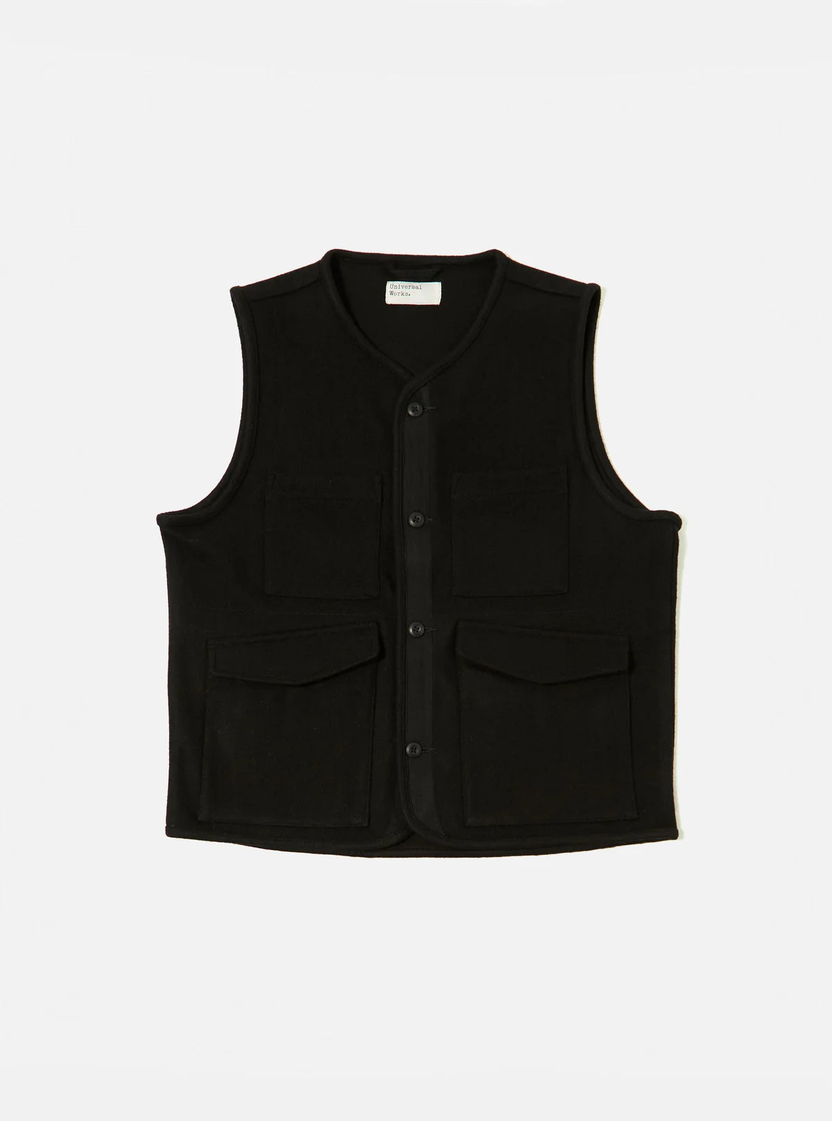 Universal Works 4 Pocket Gilet Mombray Black