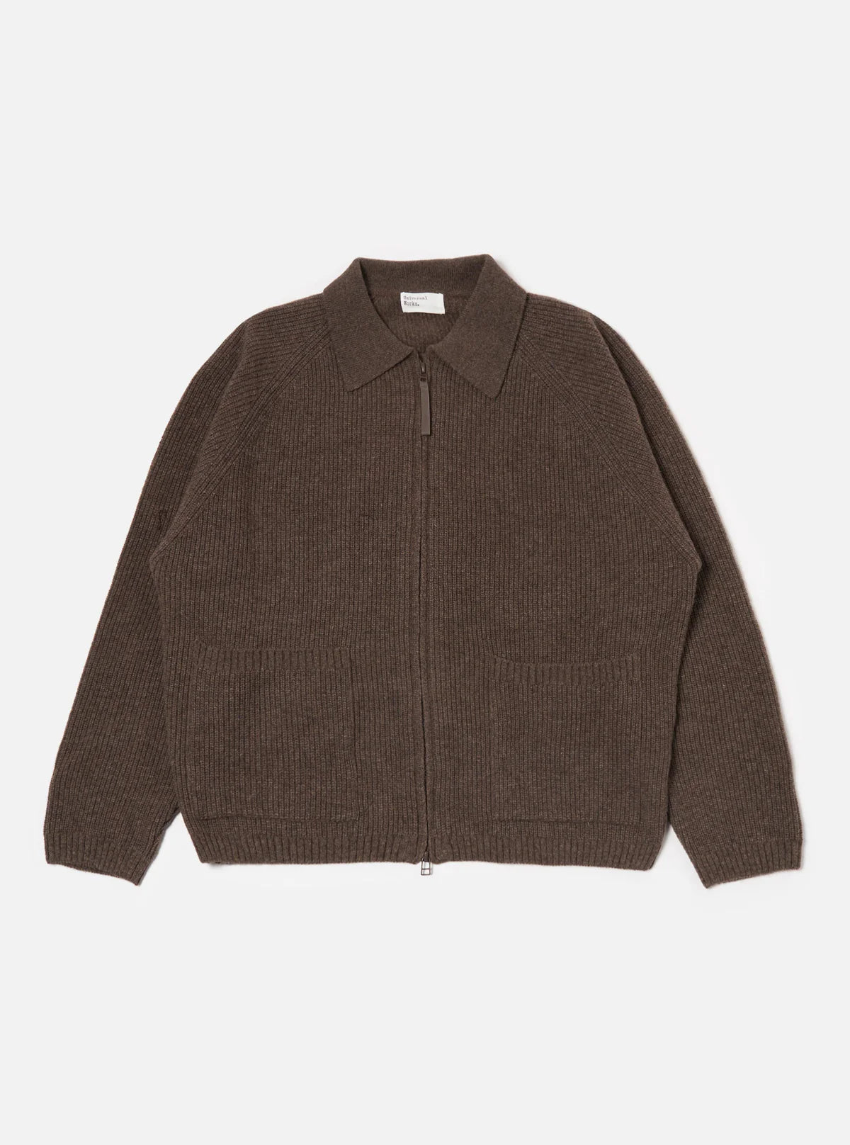 Universal Works Zip Cardigan Eco Wool Brown