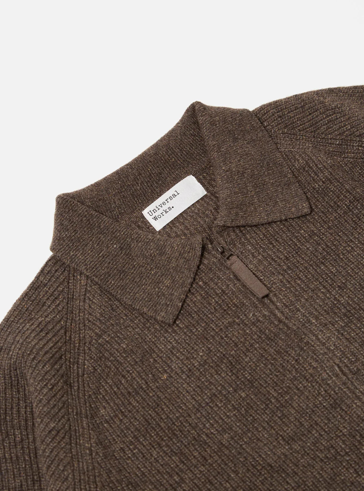 Universal Works Zip Cardigan Eco Wool Brown