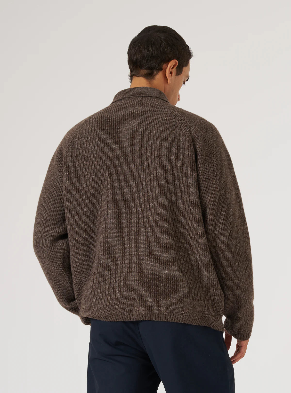 Universal Works Zip Cardigan Eco Wool Brown