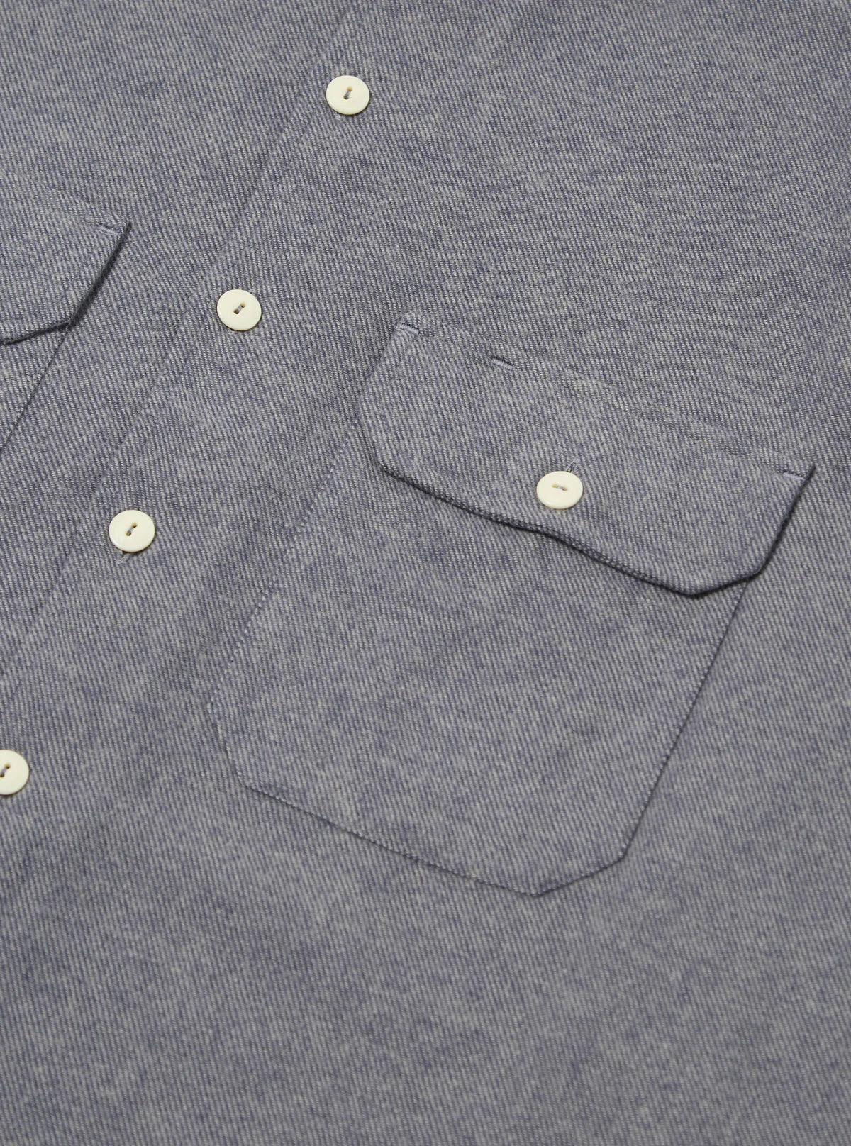 Universal Works Alaska Cotton Utility Shirt Blue