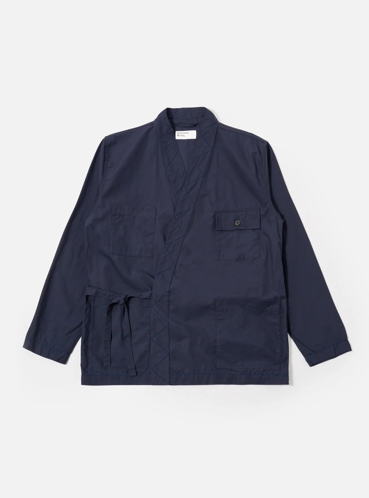 Universal Works Osaka Work Jacket Peached Poplin Navy