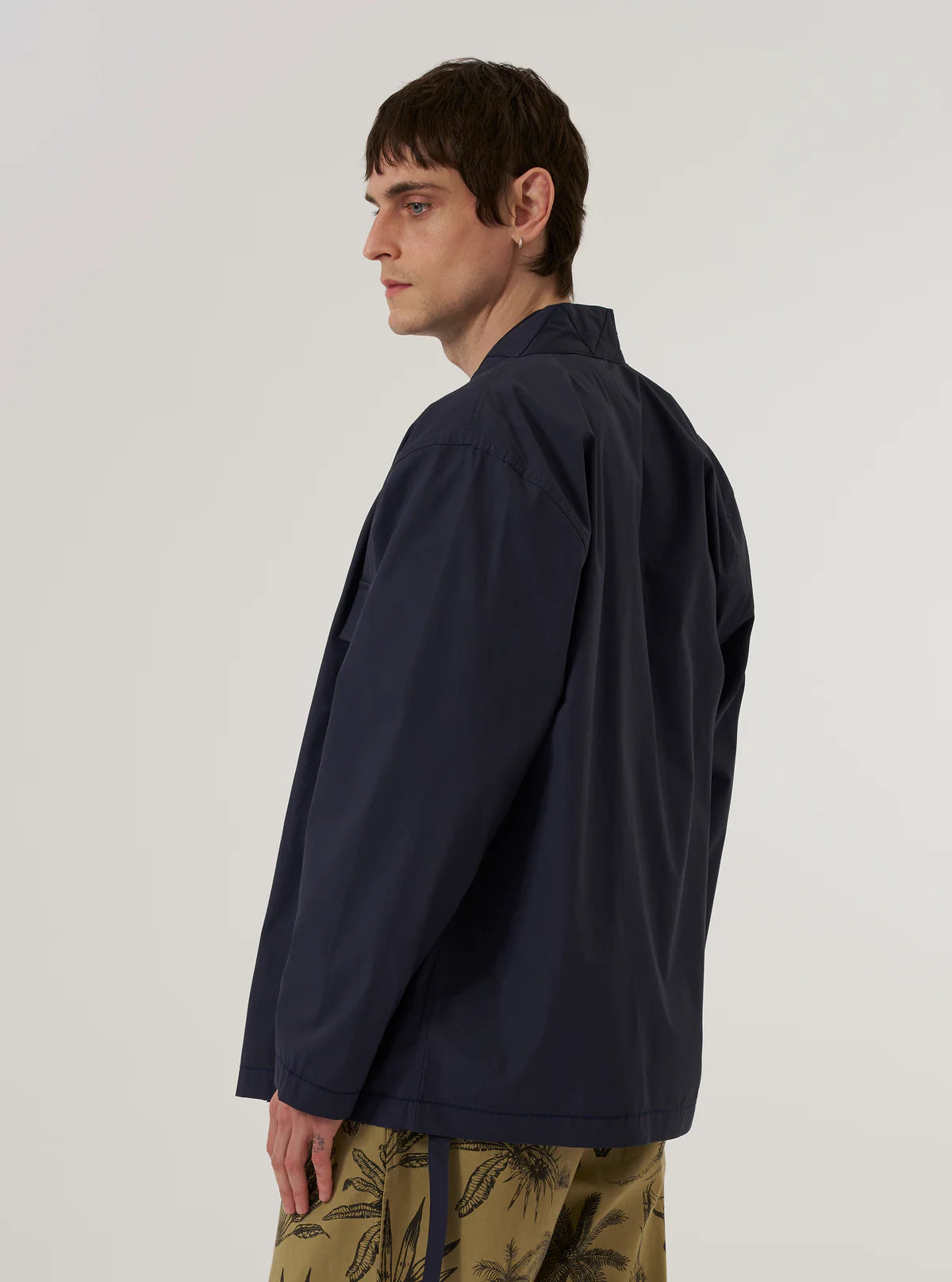 Universal Works Osaka Work Jacket Peached Poplin Navy