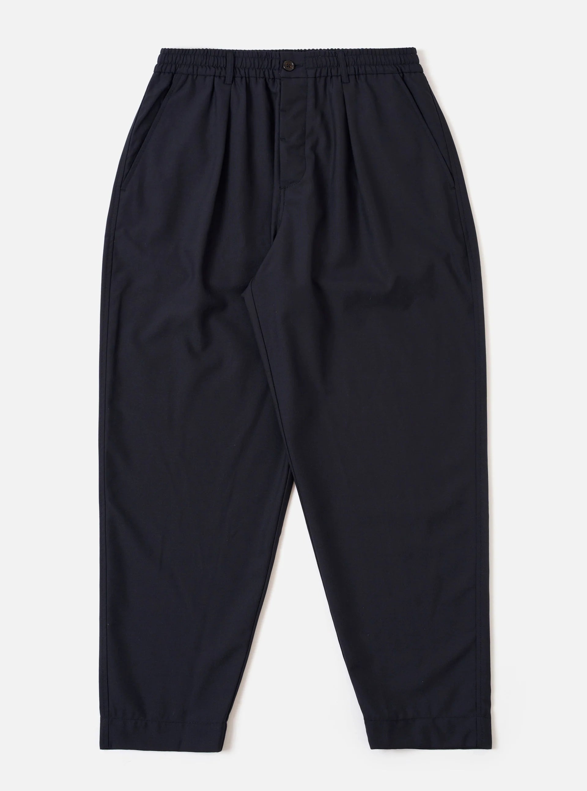Universal Works Pleated Track Pant Tropical Suiting Navy