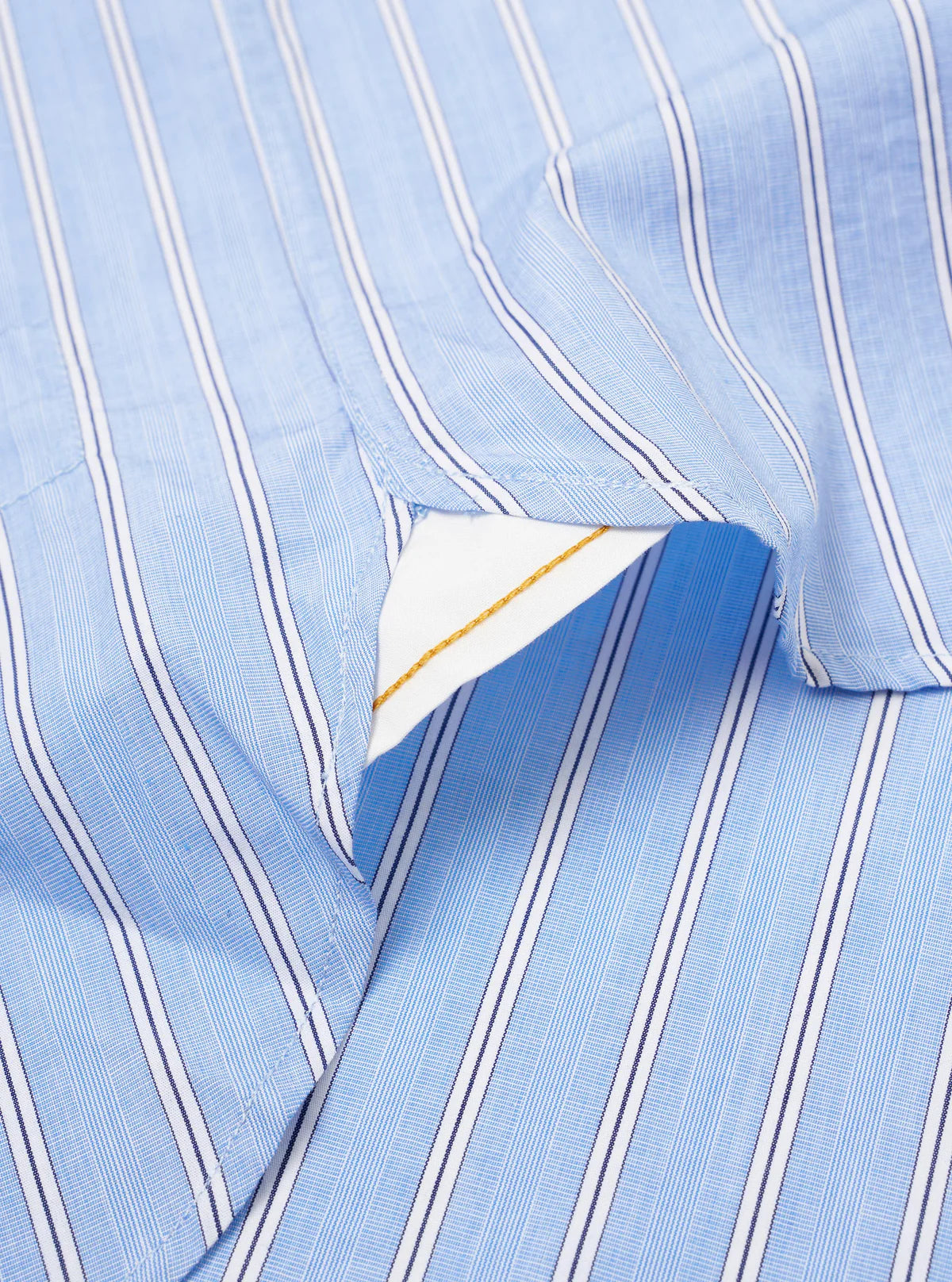 Universal Works Square Pocket Shirt Mc Stripe Blue
