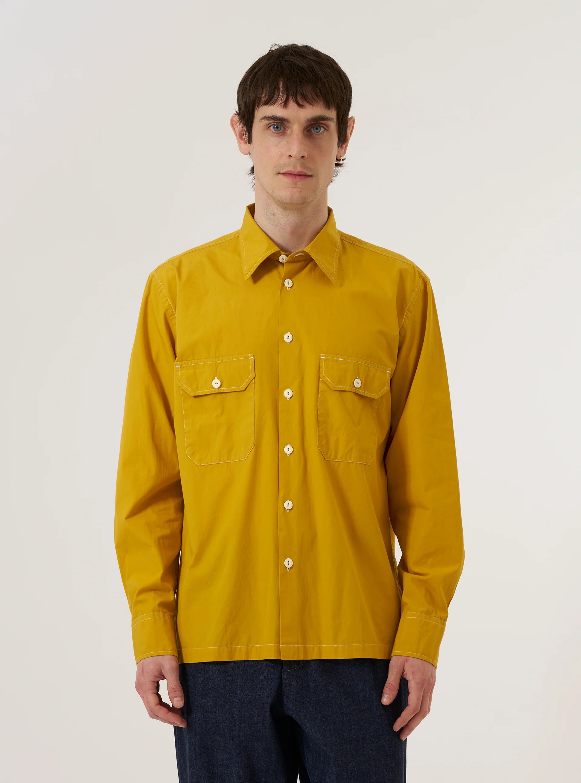 Universal Works CPO Shirt Organic Fine Poplin Golden Brown