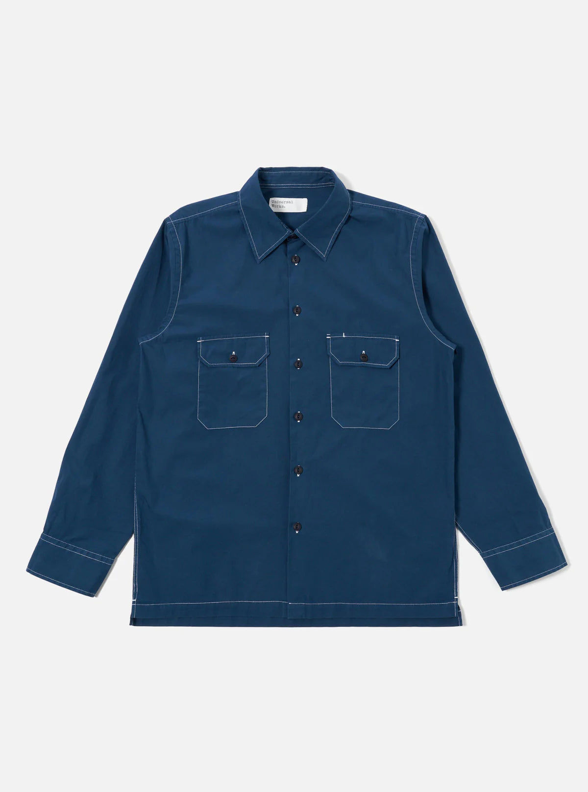 Universal Works CPO Shirt Organic Fine Poplin Navy