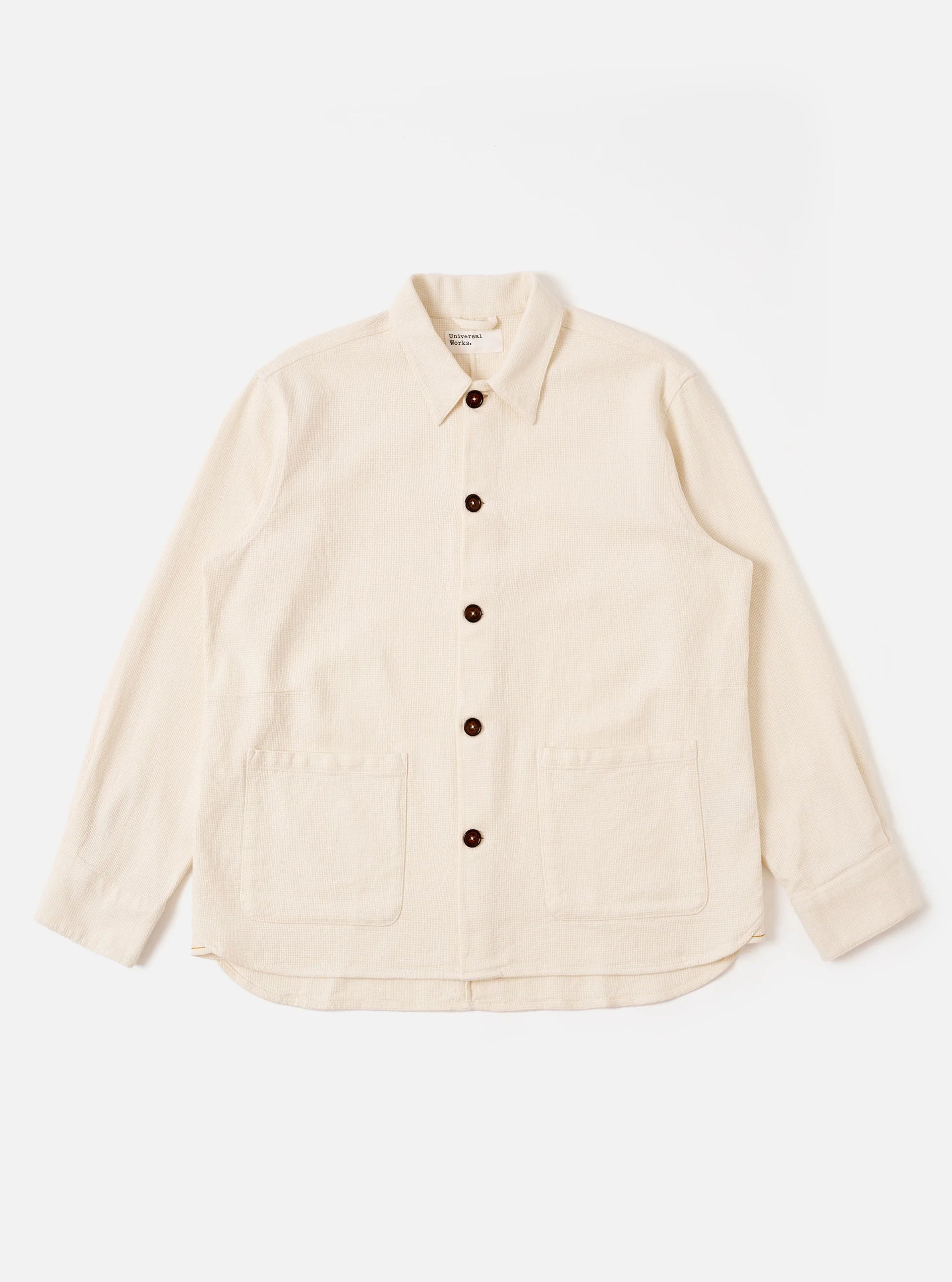 Universal Works Travail Overshirt Kendal Cotton Ecru
