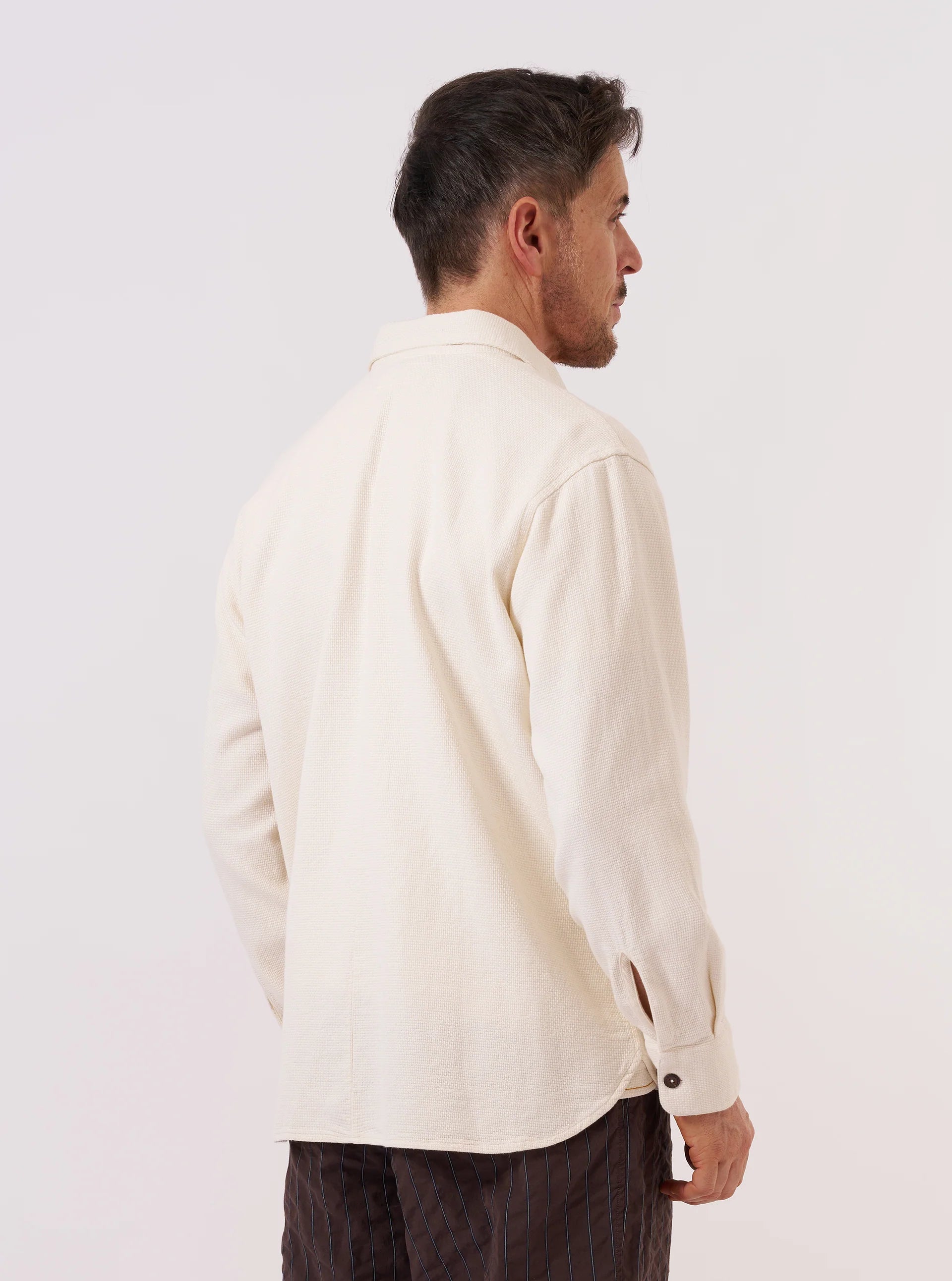 Universal Works Travail Overshirt Kendal Cotton Ecru