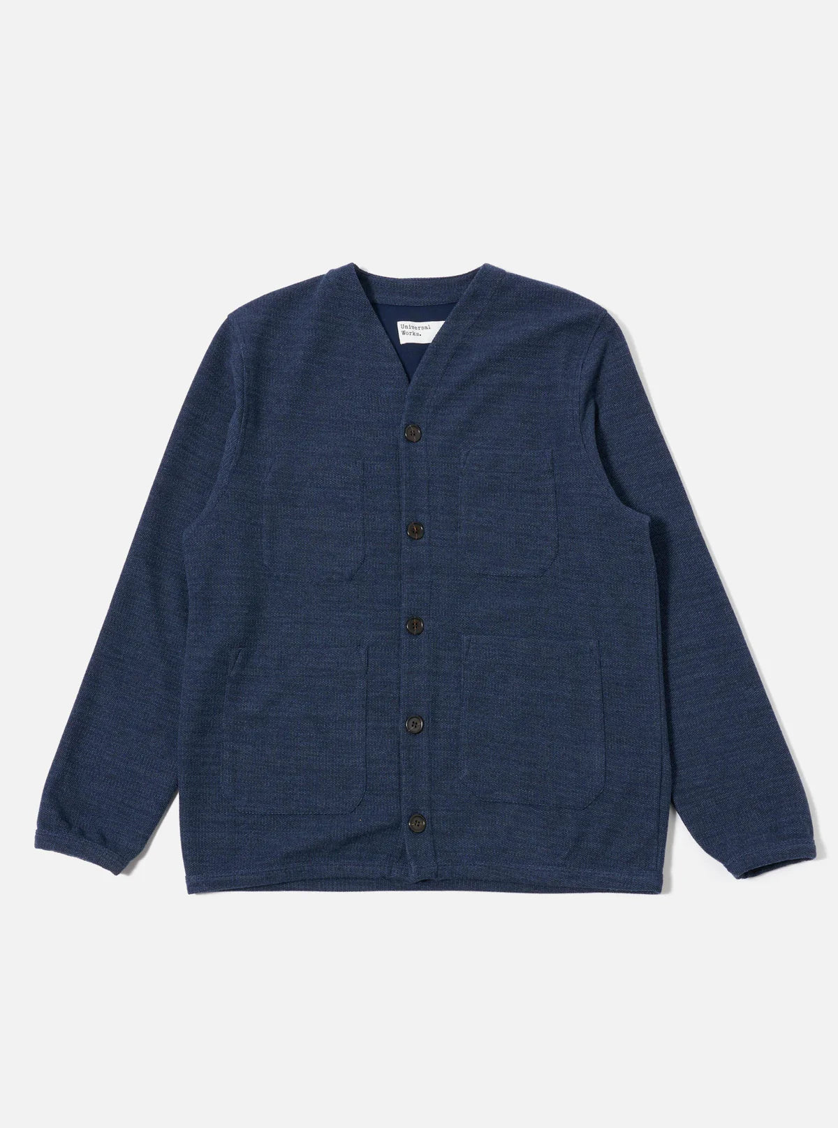 Universal Works Maiorca Jersey Cardigan Navy