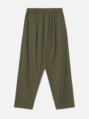 Universal Works Brushed Moleskine Pleated Track Pant Olive