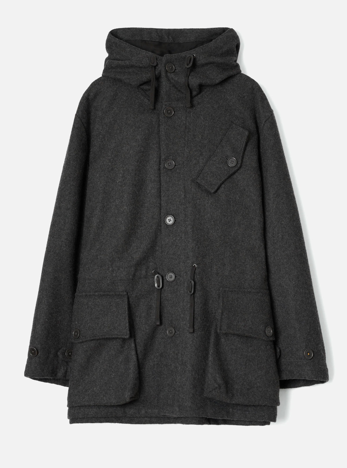 Universal Works Mombray Boston Parka Grey Marl