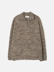Universal Works Zip Cardigan Ecru/Brwon