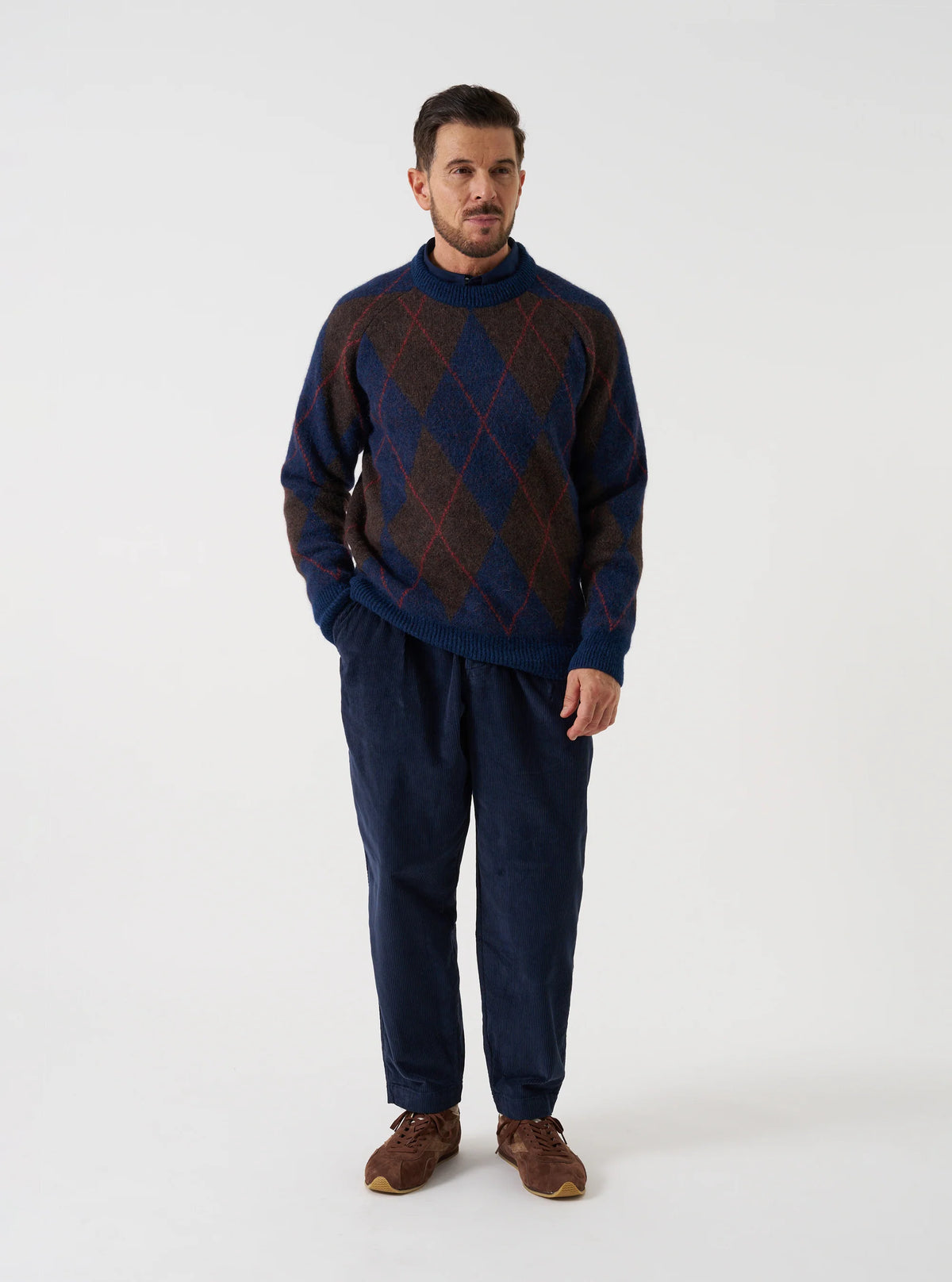 Universal Works Cord Pleated Track Pant Dk.Navy