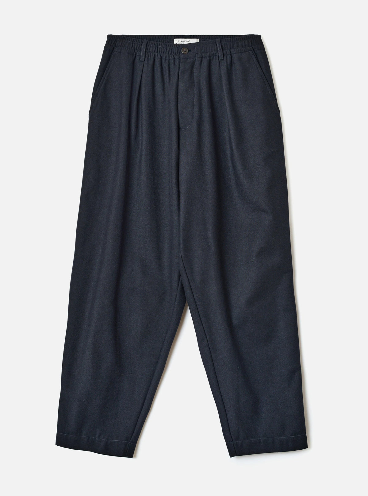 Universal Works Tweed Pleated Track Pant Navy