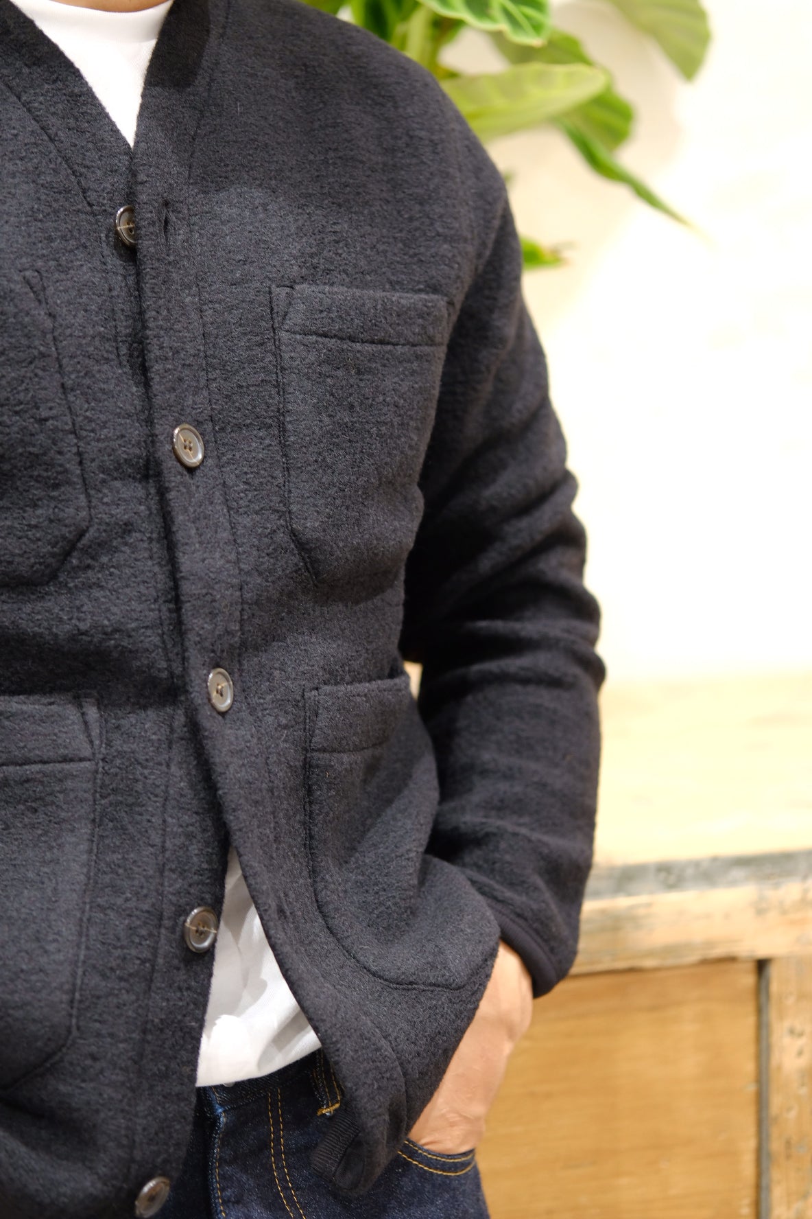 Universal Works Cardigan Black